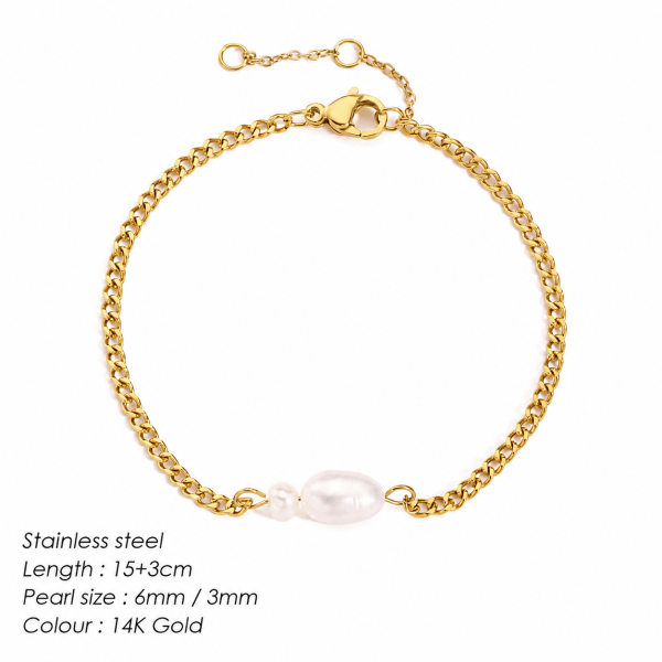 ChatGPT Image Aug 20, 2026, 05_07_46 PM Simple Classic Stainless Steel Charm with White Pearls Bracelet