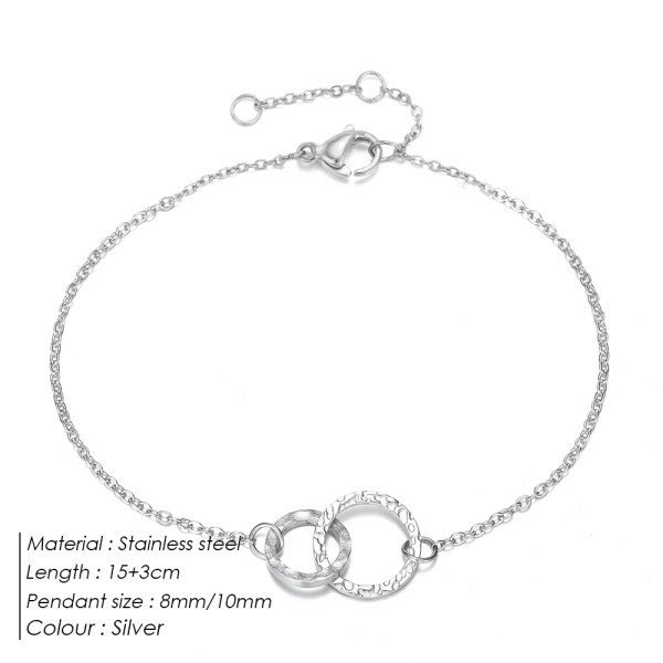 H1cc416d1f2c546599cf6403f138a69854.webp Thin Stainless Steel Bracelet Minimalist Chain Women Adjustable Length Bracelet