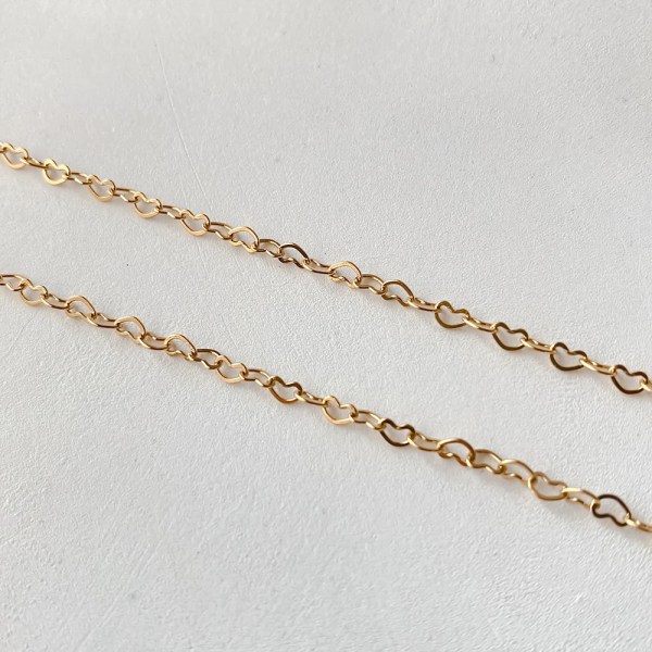 H24194795d60f47528384b91160f428f44.webp Stainless Steel Heart Link Gold Chain Plated Heart Choker Necklace