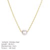 H9b1ae9e3d01243e9ba86d0a2d0822c4aB.webp Minimalist Gold Pearl Stainless Steel Chain Necklace for Women