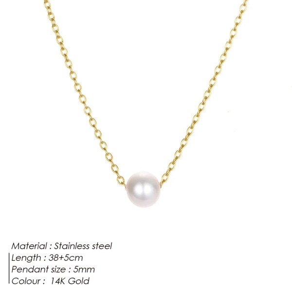 H9b1ae9e3d01243e9ba86d0a2d0822c4aB.webp Minimalist Gold Pearl Stainless Steel Chain Necklace for Women