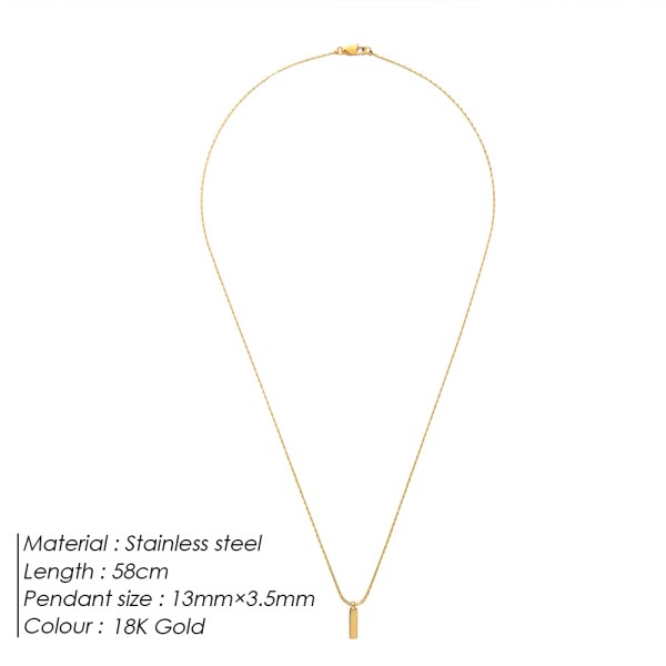 Ha4252644079049db83c74a9bedad4e78m.webp Fashion Trend Men's Stainless Steel Bone Chain Simple Necklace