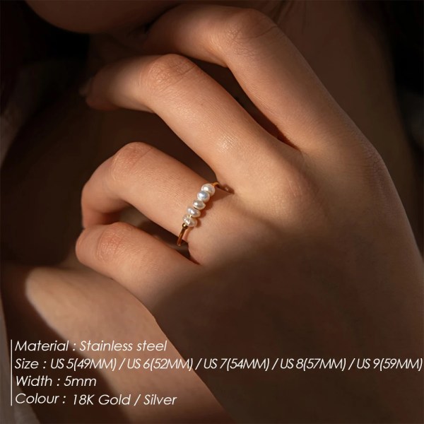 Hacb9a345e0d4449a87ced356d5f1b8c7Y.webp Fashion Freshwater Pearls High Quality Stainless Steel Gold-Plated Round Rings