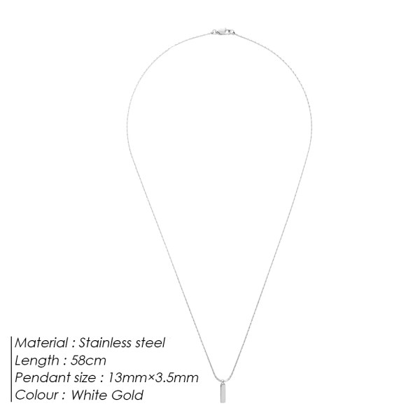 Hacf007cb482e496da222914a83a445bbQ.webp Fashion Trend Men's Stainless Steel Bone Chain Simple Necklace
