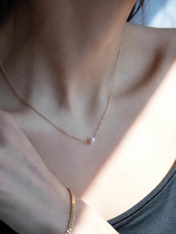 Hcabbf806490340978be67bf9e84cd4b6i.webp Minimalist Gold Pearl Stainless Steel Chain Necklace for Women
