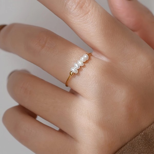 Hd02e78ad18fc455f9491ed6e27e3848eo.webp Fashion Freshwater Pearls High Quality Stainless Steel Gold-Plated Round Rings