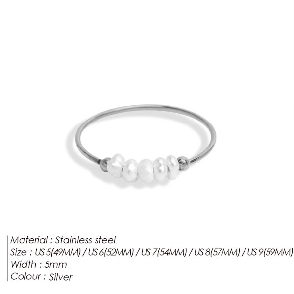 Hf2a7d60161a44a499187a153235bb0190.webp Fashion Freshwater Pearls High Quality Stainless Steel Gold-Plated Round Rings