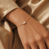 ea2257a6-3b64-4a80-9b74-347c2f0b353e Simple Classic Stainless Steel Charm with White Pearls Bracelet