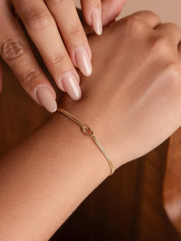 il_1588xN.8334881591_8dtr Stainless Steel Gold Plated Couple Bracelet Classic Round Snake Chain Knotted Simple