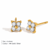 ChatGPT Image Sep 10, 2026, 01_38_49 PM 6MM Gold Plated Stainless Steel Channel Set Flower Stud Earrings Mini Dainty Women's Trendy Minimalist Simple Style Party