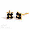 ChatGPT Image Sep 10, 2026, 01_39_08 PM 6MM Gold Plated Stainless Steel Channel Set Flower Stud Earrings Mini Dainty Women's Trendy Minimalist Simple Style Party