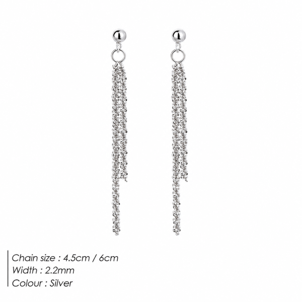 Gypsophila Cauliflower Chain Pendant Earrings for Women Stainless Steel Office/Career Engagement Simple Style Fashion