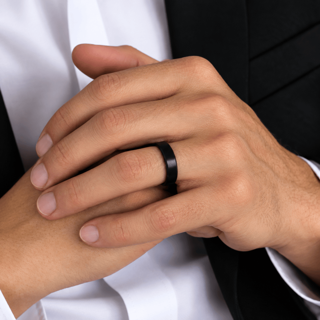 Minimalist Style Smooth Band Rings Stainless Steel Gold-Plated Gender-Neutral Jewelry Fashion Men's Accessories