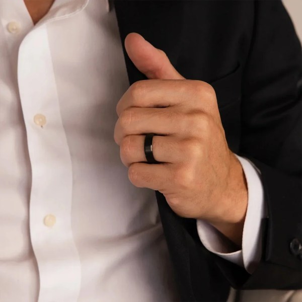 H00aa00f36c50440ea253e2be30b7df9aa.webp Minimalist Style Smooth Band Rings Stainless Steel Gold-Plated Gender-Neutral Jewelry Fashion Men's Accessories