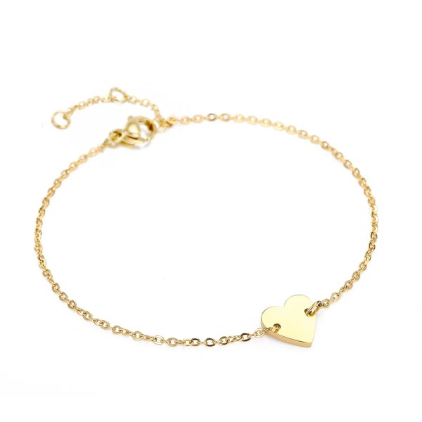 H0ec8dff21d0a4da3bf708624fd2d091cJ.webp Customized Bracelet Women's Casual Wear Small Heart-shaped Elegant Stainless Steel Exquisite