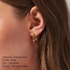 H1ee4ca44dbaf4d59be6b7577d9892e78e.webp New Gold Thick Oval Hoop Earring for Womens U Shaped Huggie Hoops Earrings