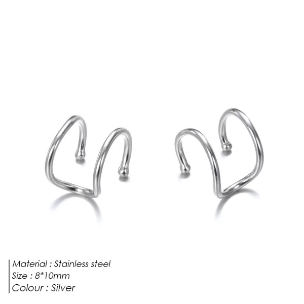H3d364e3aef724d50ad703392a41157796.webp Unisex Classic Stainless Steel 14K Gold Plated Luxury Clip-on Earrings for Party Occasions