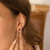 H461886aa2b79410b8c1dfafb3305e1f8E.webp 6MM Gold Plated Stainless Steel Channel Set Flower Stud Earrings Mini Dainty Women's Trendy Minimalist Simple Style Party