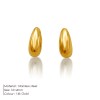 H5c43be848e964339bbc34e0de431c51cg.webp Waterdrop Piercing Earrings 316 Stainless Steel Round Smooth Chunky Earrings Wholesale