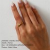 H67d9674f74944d6e8eb86c12d6dd2d036.webp Irregular Wave Rings Trendy Simple Geometric Handmade Jewelry for Women Couple