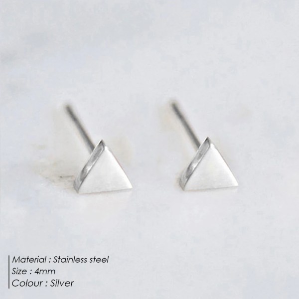 H80259f62d5164ca391895601c94f5372L.webp Premium Classic 14K Gold Plated Stainless Steel Stud Earrings Women Glossy Triangle Simple Charm Jewelry