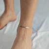 H8bc0ab44bda74e3bb55a7a7745d31de7l.webp Silver Color Snake Chain Anklet Women Beach Chain Anklet Gifts Stainless Steel Men's Blade Chain