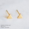 H98e4a24e419945268db7374f9d4b37abS.webp Premium Classic 14K Gold Plated Stainless Steel Stud Earrings Women Glossy Triangle Simple Charm Jewelry