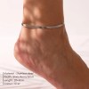 Ha73fdba8c6d54a5cbc5f3eb4f7f750a0S.webp Silver Color Snake Chain Anklet Women Beach Chain Anklet Gifts Stainless Steel Men's Blade Chain
