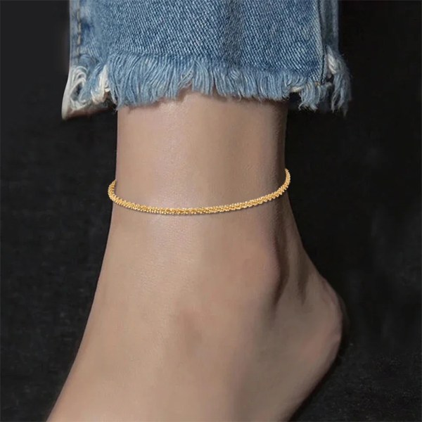 Hbfb9d29c5cd840bebcdcb82165d68ef2e.webp Stainless Steel Delicate Compact Cauliflower Chain Anklet Fashion Charm Women