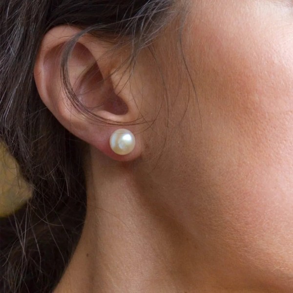 Hd0cc4132494d4b729efcefb9f8a5622bN.webp Trendy Stainless Steel Ball Shape Simulated Pearl Stud Earrings for Women-Party Occasion