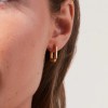 He39398edf63448ad8576f5351e737b57u.webp New Gold Thick Oval Hoop Earring for Womens U Shaped Huggie Hoops Earrings