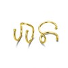 Heb138564163f4c40b4c2872be50cb781A.webp Unisex Classic Stainless Steel 14K Gold Plated Luxury Clip-on Earrings for Party Occasions