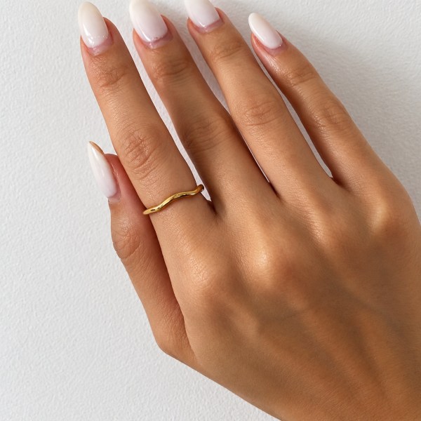 aphria_ring_hand_high_quality Irregular Wave Rings Trendy Simple Geometric Handmade Jewelry for Women Couple