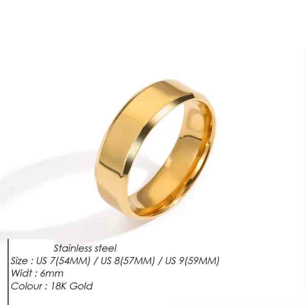 ring_18k_gold_no_emanco_high_compressed Minimalist Style Smooth Band Rings Stainless Steel Gold-Plated Gender-Neutral Jewelry Fashion Men's Accessories